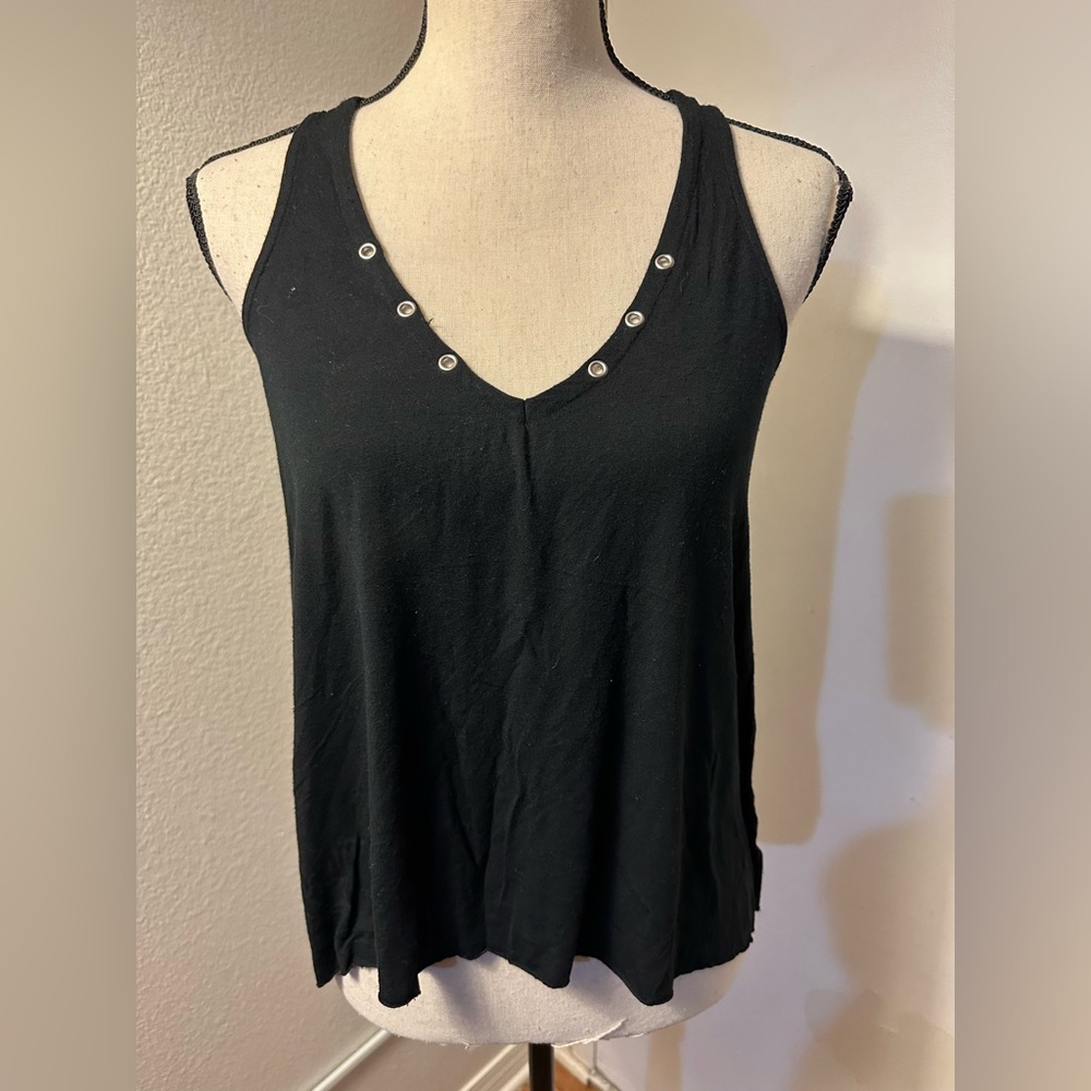 ⭐ Last Chance! PINK Victoria's Secret Black Tank Top with Accents